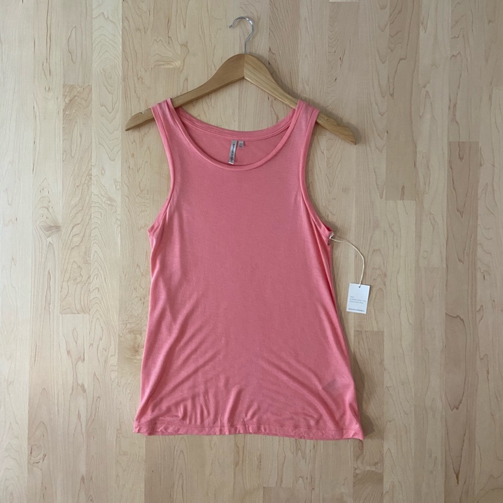 Banana Republic The Signature Tee Collection Salmon Pink Scoop Tee Tank